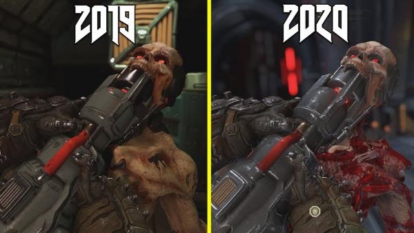 Пользователи сравнили графику Doom Eternal за 6 месяцев